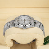 Rolex Datejust 178344 31mm Silver Diamond-Set Dial Diamond Bezel