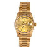 Rolex Day-Date 18038 36mm 18K Yellow Gold Champagne Diamond Dial
