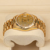 Rolex Day-Date 18038 36mm 18K Yellow Gold Champagne Diamond Dial