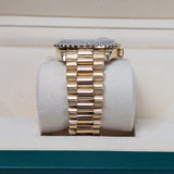 Rolex Day-Date 18038 36mm 18kt Yellow Gold with Aftermarket Diamond Dial and Bezel