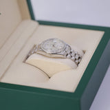 Rolex Day-Date 36 Ref. 18049 18K White Gold with Aftermarket Diamond Dial, Lugs, and Bezel