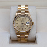 Rolex Day-Date 36 Reference 18238 Champagne Dial 18k Yellow Gold President Bracelet