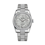 Rolex Day-Date 118346 Platinum Diamond President Bracelet Meteorite Dial 36mm