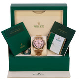 Rolex Day-Date 41 Reference 218235 18K Rose Gold Fluted Bezel Concentric Roman Dial
