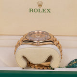 Rolex Day-Date 41 Reference 218235 18K Rose Gold Fluted Bezel Concentric Roman Dial