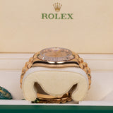Rolex Day-Date 41 Reference 218235 18K Rose Gold Fluted Bezel Concentric Roman Dial