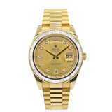 Rolex Day-Date II President 218398 CDP Diamond Bezel and Dial 18K Yellow Gold 41mm