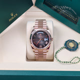 Rolex Day-Date 40 228235-0055 Slate Ombré Roman Dial Everose Gold