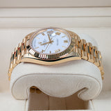 Rolex Day-Date 40 228238-0042 White Roman Dial Yellow Gold President Bracelet