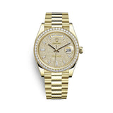 Rolex Day-Date 228348RBR-0037 40mm Yellow Gold Diamond Dial Watch