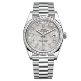 Rolex Day-Date 40 228396TBR-0027 Platinum Meteorite Diamond Dial and Bezel Watch