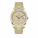 Rolex Day-Date 228398TBR 40mm 18kt Yellow Gold Diamond-Paved Dial and Bezel President Bracelet
