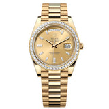 Rolex Day-Date 40 228398TBR-0002 Champagne Diamond Dial 18kt Yellow Gold President Watch