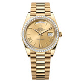 Rolex Day-Date 40 228398TBR-0003 Champagne Dial Diamond Bezel Yellow Gold President