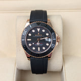 Rolex Yacht-Master 37 Reference 268655-0017 in 18kt Everose Gold with Oysterflex Strap