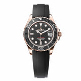 Rolex Yacht-Master 37 Reference 268655-0017 in 18kt Everose Gold with Oysterflex Strap