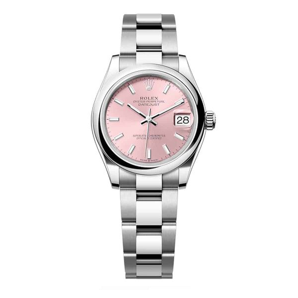 Rolex Datejust 31 Ref. 278240-0007 Pink Dial Domed Bezel Oyster Bracelet Oystersteel