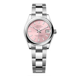 Rolex Datejust 31 Ref. 278240-0007 Pink Dial Domed Bezel Oyster Bracelet Oystersteel