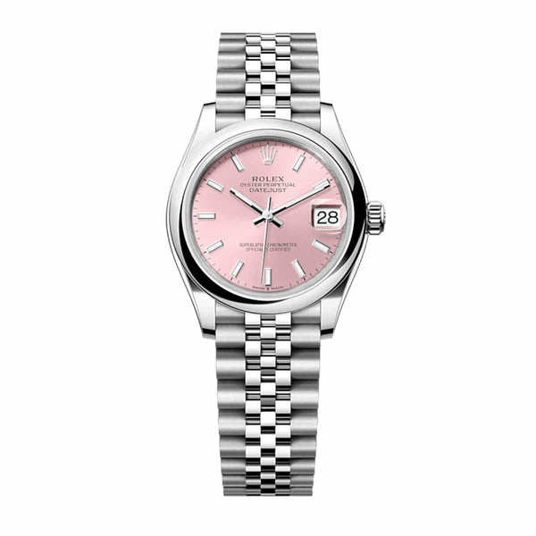 Rolex Datejust 31 278240-0008 Pink Dial Domed Bezel Jubilee Oystersteel
