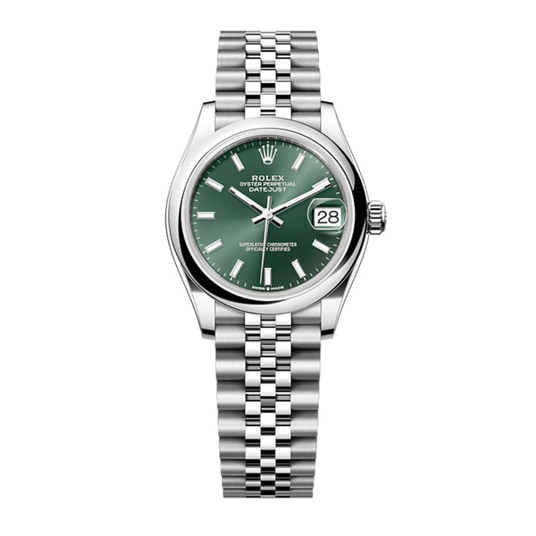 Rolex Datejust 31 278240-0012 Mint Green Dial Domed Bezel Jubilee Oystersteel
