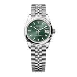 Rolex Datejust 31 278240-0012 Mint Green Dial Domed Bezel Jubilee Oystersteel