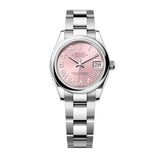 Rolex Datejust 31 278240-0013 Pink Roman Numeral Dial Domed Bezel Oystersteel Oyster Bracelet