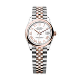 Rolex Datejust 31 278241-0002 White Roman Numeral Dial Jubilee Bracelet Two-Tone Everose Gold Watch