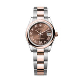 Rolex Datejust 31 Ref. 278241-0003 Chocolate Diamond Dial Everose Rolesor Oyster Bracelet