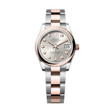 Rolex Datejust 31 Reference 278241-0015 Silver Diamond-Set Dial Everose Rolesor Oyster Bracelet