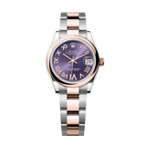 Rolex Datejust 31 278241-0019 Aubergine Diamond Dial Domed Bezel Oyster Bracelet Watch