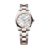 Rolex Datejust 31 278241-0025 White Mother-of-Pearl Diamond Dial Everose Rolesor Oyster Bracelet Watch