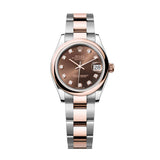 Rolex Datejust 31 Ref. 278241-0027 Chocolate Diamond Dial Everose Rolesor Oyster Bracelet