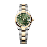 Rolex Datejust 31 Reference 278243-0015 Olive Green Diamond Dial Yellow Rolesor Oyster Watch