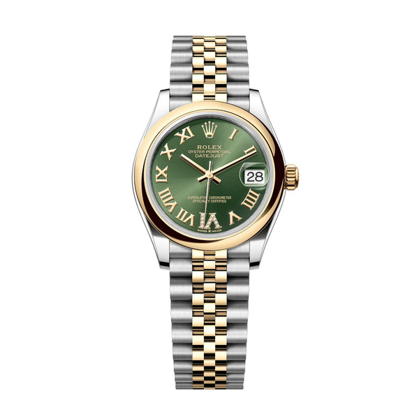Rolex Datejust 31 278243-0016 Olive Green Diamond Dial Yellow Rolesor Jubilee Watch