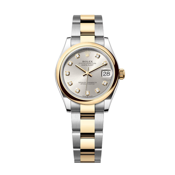 Rolex Datejust 31 278243-0019 Silver Diamond Dial Yellow Rolesor Oyster Watch