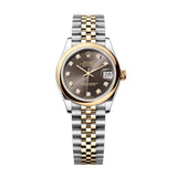 Rolex Datejust 31 278243-0022 Dark Grey Diamond Dial Yellow Rolesor Jubilee Watch