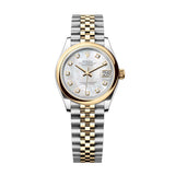 Rolex Datejust 31 278243-0028 White Mother-of-Pearl Diamond Dial Yellow Rolesor Jubilee Watch