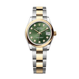 Rolex Datejust 31 278243-0029 Olive Green Diamond Dial Yellow Rolesor Oyster Watch