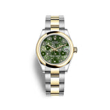 Rolex Datejust 278243-0031 31mm Green Motif Dial Oystersteel and 18K Yellow Gold