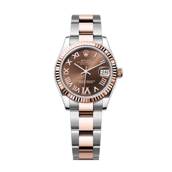 Rolex Datejust 31 278271-0003 Chocolate Diamond Dial Fluted Bezel Oyster Bracelet Watch