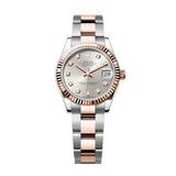 Rolex Datejust 31 278271-0015 Silver Diamond-Set Dial Fluted Bezel Oyster Bracelet Watch