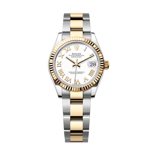 Rolex Datejust 31 278273-0001 White Roman Numeral Dial Yellow Rolesor Oyster Watch