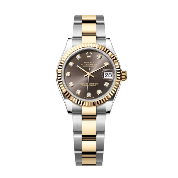 Rolex Datejust 31 278273-0021 Dark Grey Diamond Dial Yellow Rolesor Oyster Watch