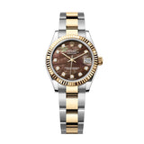 Rolex Datejust 31 278273-0023 Black Mother-of-Pearl Diamond Dial Yellow Rolesor Oyster Watch