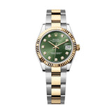 Rolex Datejust 31 278273-0029 Olive Green Diamond Dial Yellow Rolesor Oyster Watch