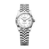 Rolex Datejust 31 278274-0010 White Roman Numeral Dial Fluted Bezel Jubilee Bracelet White Rolesor