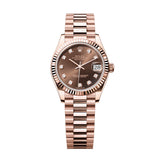 Rolex Datejust 278275-0010 31mm Chocolate Diamond Dial Fluted Bezel President Bracelet