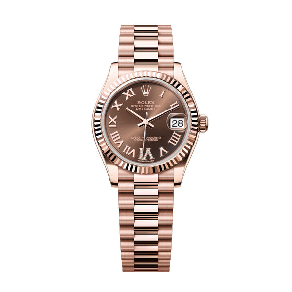 Rolex Datejust 278275-0025 31mm Chocolate Dial Fluted Bezel President Bracelet