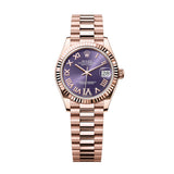 Rolex Datejust 278275-0029 Aubergine Dial 31mm Everose Gold President Bracelet