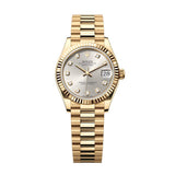 Rolex Datejust 31 278278-0034 Silver Diamond Dial Yellow Gold President Bracelet